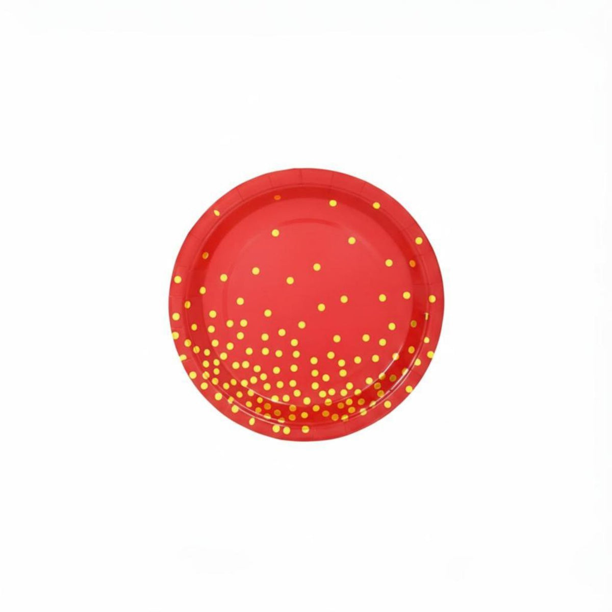 Red Foil Spot Tableware Set, Festive Party Supplies, Holiday