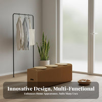 Accordion Bench Space-Saving Low Stool Expandable for Parties, Homeowners
