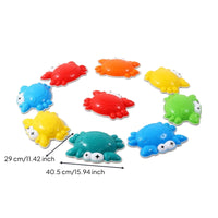 9 Pieces Crab Stepping Stone Colorful Stepping Stone with Anti-Slip Strips Toy Outdoor Sturdy for Children, Kindergarten