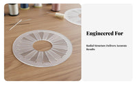 Pleated Ribbon Rosette Maker Reusable Circular Ribbon Pleating Template Rosette Making Guide Plate for Crafters, Scrapbooking