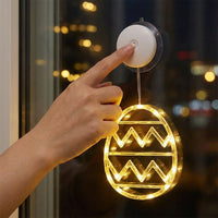 LED Easter Egg Lights Colorful Egg Ornament Battery Operated Hanging Lamp for Spring Decorations Window Tree Party