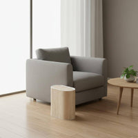 Wood Grain Trash Can Large Capacity Slim Trash Bin Easy to Open for Bathroom