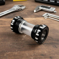 Hollow Shaft Threaded Bottom Bracket Sealed Bearing BB30 Bottom Bracket Precision Machined Bike Crank Axle Easy to Install for Road Cycling, Mountain Biking