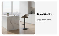 rotating Pedestal Bar Stool Nordic aesthetic Counter Chair Modern Design Height Adjustable for Reception Desk, Cafe, Bistro