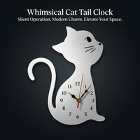 Clock, Modern Minimalist Acrylic Timepiece for Living Room Bedroom Kitchen Home Decor, Battery Operated, Silent Sweep Seconds Movement, Oval Shape