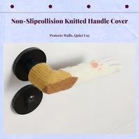 Door Handle Protector, Knitted Non-Slip Pad Cover, Insulated Against Scalding & Freezing, Winter Protection for Bedroom and Entry Doors