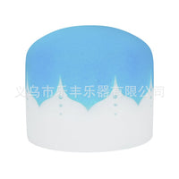 跨境8寸石英磨砂水晶坩埚音乐碗羊皮棒套装天蓝色莲花款式