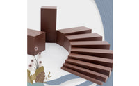 Graduated Brown Stair Fine-Motor Educational Sensory Material Sturdy Size Sorting Blocks Safe for Toddlers, Teachers, Playroom