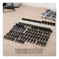 195 Pieces Colored Motorcycle Bolt Kit for DIY Mechanics