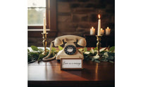 Easy to Use Retro Phone Guestbook Gift Idea Wedding Audio Phone ABS Material Retro Guestbook Telephone Namecard Tray for Brides and Grooms, Party, Hotel