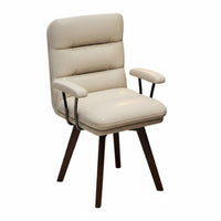 Upholstered Retro Task Chair Padded Backrest Household Furniture for Study Room