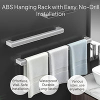 No-Drill Bathroom Towel Rack and Storage Shelf