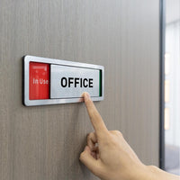Acrylic Sliding Status Sign for Office and Meeting Rooms