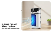 Desktop Misting Fan Multifunctional Quadruple-Function USB Water Cooling Fan Quiet USB Desk Air Chiller for Students, Office Workers, Dorm Room