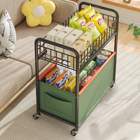 Mobile Book Shelf Cart with Wheels for Desk Side Storage