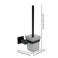 Matte Black Bathroom Accessories Set, No-Drill, Wall Mounted
