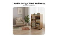 5-Tier Mobile Bookcase Multi-Layer Storage Mobile Shelving Mobile Single Unit