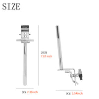 6-Inch Cowbell with Stand and Clamp, Percussion Accessory, Adjustable Metal Cowbell