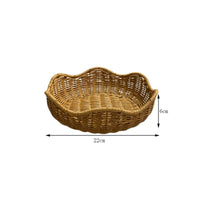 Wavy Rim Fruit Bowl Minimalist Design Household Storage for Living Room, Desktop
