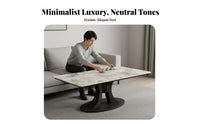 Light Luxury artistic two-leveltier Rectangular Table Minimalist design living Room Furnishing Italian influenced Household Furniture Modern & design for Small Apartment Dwellers, homeowners, Renters, Lounge Area, Home, Office, Balcony