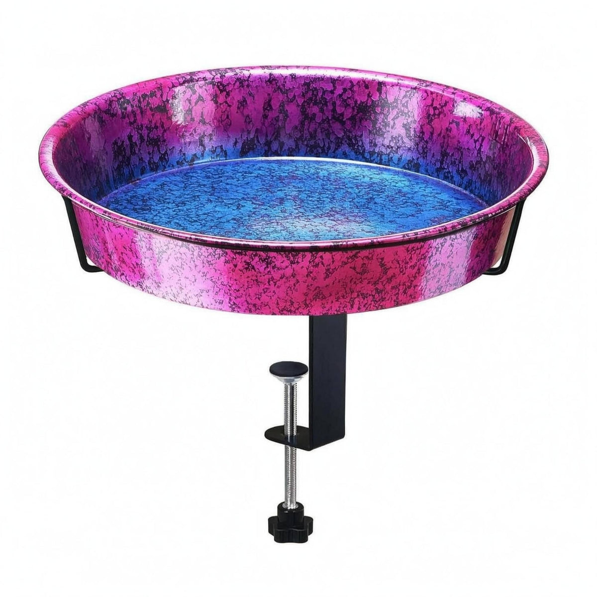 Clamp-on Bird Bath 11.5-Inch Diameter Outdoor Decor Space Saving