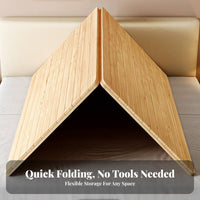 Foldable Slatted Support Firms up Soft Mattresses Bed Base Easy Assembly Mattress Foundation for Students, Apartment Dwellers, Dorm Room