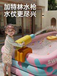 儿童充气遮阳滑梯游泳池家用室内户外成人洗澡小孩大型可折叠水池