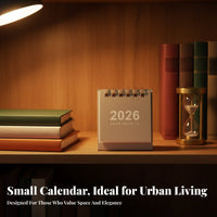 2026 Desk Calendar, Mini, Portable, Minimalist Design, Paper, Desktop Decor