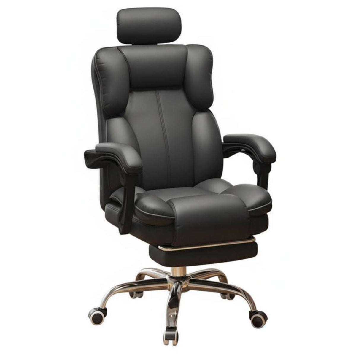 High-Back Reclining Chair with Footrest Ergonomic Design for Executives, Gamers