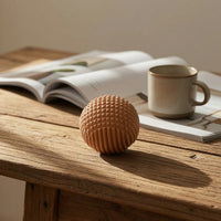 Textured Wooden Massage Ball Natural Finger Exerciser Traditional Hand Exerciser Lightweight for Office