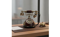 Antique Design Telephone Backlight Vintage Desk Telephone Plug and Play