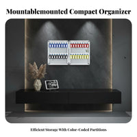 Efficient Organization Wall-Mounted Key Cabinet Heavy-Duty Construction Wall-Mounted Traditional Lockbox Includes Number Stickers Security Equipment Scratch-Resistant Finish for Property Management Estate Agents, Business Owners, Warehouse