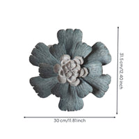 Floral Wall Art Decor Distressed Sculpture with Layered Petals Antique-Wall Decor Flower for Entryway