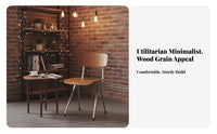 Industrial Schoolhouse Seat Long-Lasting Dining Chair Armless Design