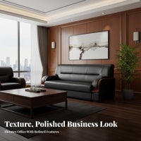 3-Piece Reception Sofa Set Modern Chinese artistic Sectional Sofa Set managerial Design Office Furniture for managerials, Clients, Lobby, Waiting Room