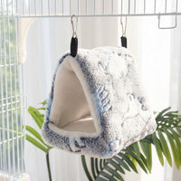 Parrot Nest Winter Bird Nest Budgie Cage Accessory, Flannel Hamster Bedding, Winter Warm Sugar Glider Supplies, Hanging Bird Nest Winter House