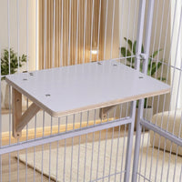 Cat Perch and Shelf Small Animal Cage Accessory, Solid Wood Multi-Layer Board for Indoor Cats, 15kg Maximum Load for Adult Exercise Enrichment