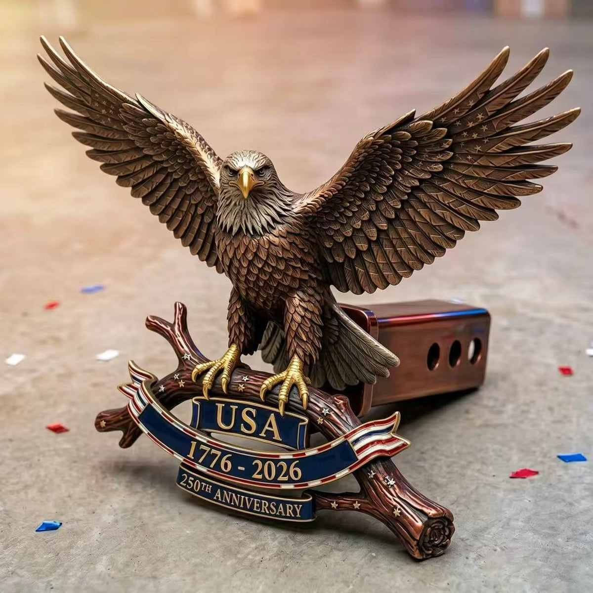 跨境250th Eagle Trailer Hitch 250周年纪念鹰形拖车挂钩装饰品