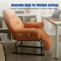 Ergonomic Lazy Chair, Foldable Recliner, Office & Home Lounge Chair, Adjustable Armrest, Comfortable Seating