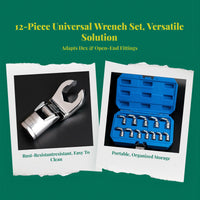 Universal Brake Line Wrench, Multi-Angle Open-End Tool, Automotive Repair, Quick Removal, precise Grip