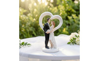 Wedding Cake Topper Resin Bride and Groom Statue Sculpted for Newlyweds, Brides