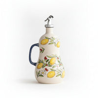Automatic Pour Spout Bottle Glossy Finish Botanical Tableware