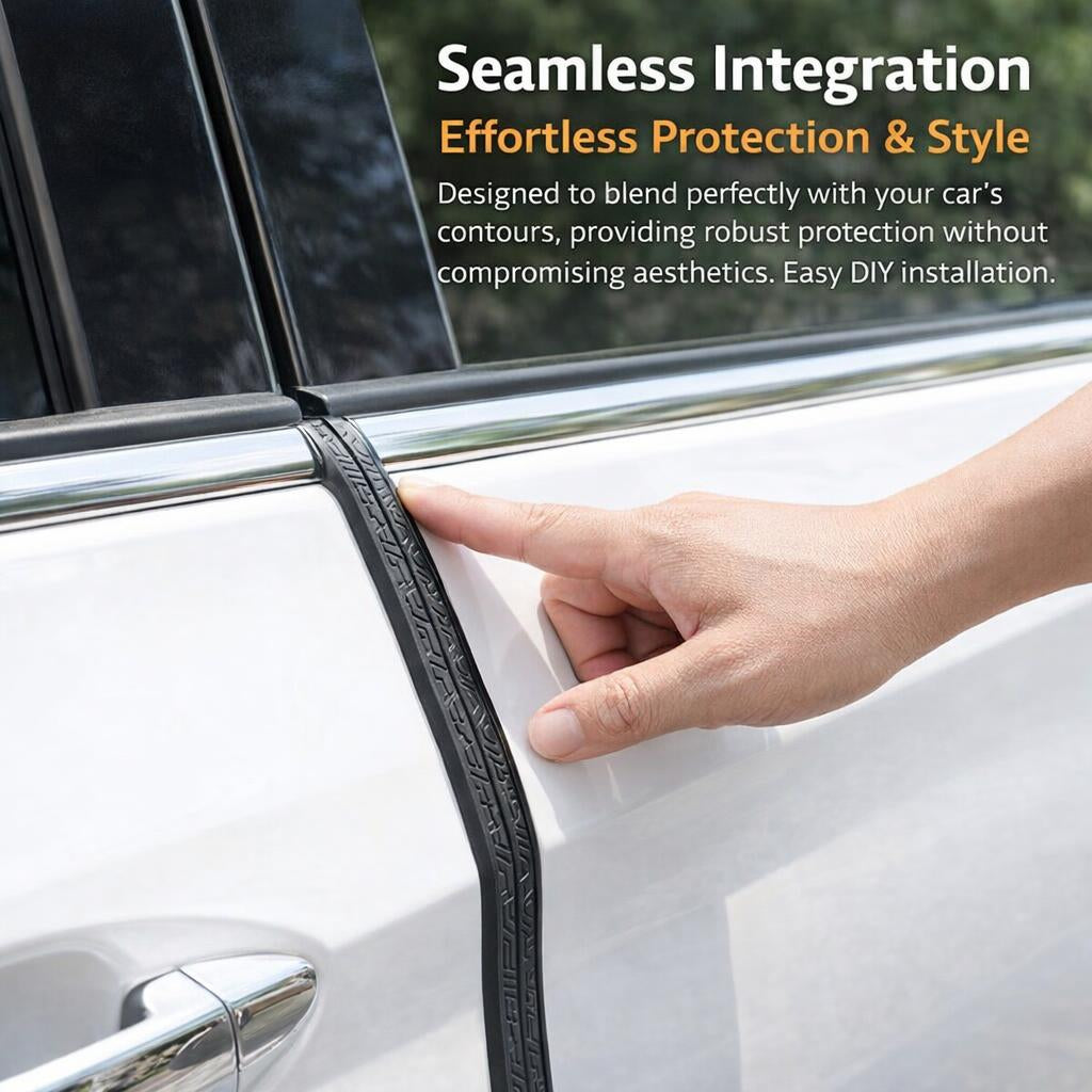 EPDM Car Door Edge Protector Trim, U Shape Rubber Edge Protector for Most Cars, Flexible Door Edge Seal Strip, Automotive Door Protector Edge Trim