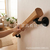 Wall-Mounted Assistance Bar Anti-Slip Grip Wall-Mounted Wooden Handrail Durable Mobility Aid for Disabled People, Children, Stairways, Hallways, Attic