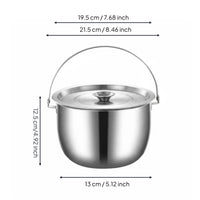 Lard Rendering Can with Strainer Easy to Clean Multi-Purpose Cooking Pot