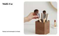 Rotating Multi-Compartment organizer Large Capacity Makeup Brush Container for Women