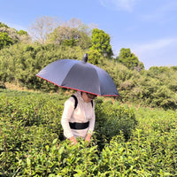 弯钩长晴雨伞背后式专用撑伞肩带户外钓鱼采茶遮阳支撑打伞固定器