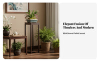 Multi-Tier Flower Rack Mortise and Tenon Joinery Multi-Tier Wooden Stand Self-Supportingstanding No Assembly Required