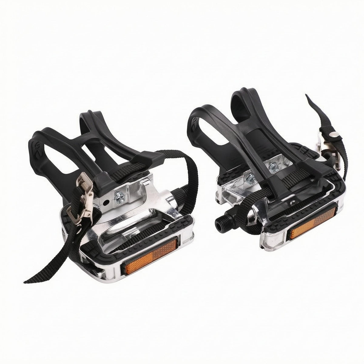 9/16 Threaded Cycle Pedals Cage-Style Toe Strap Pedals Textured Grip Bike Pedal Strap