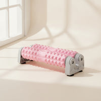 Deep-Tissue Double Roller Massager Textured Foam Roller with Suction Cups Stable for Athletes, Yogis, Home Gym, Floor